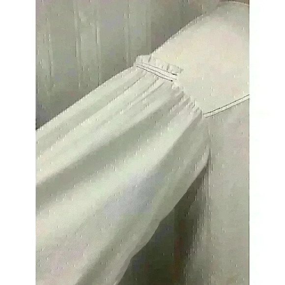 NWT! Joie Mirna Size S Gathered Crepe Porcelain Blouse 1/4 Button Balloon Sleeve - Picture 7 of 11